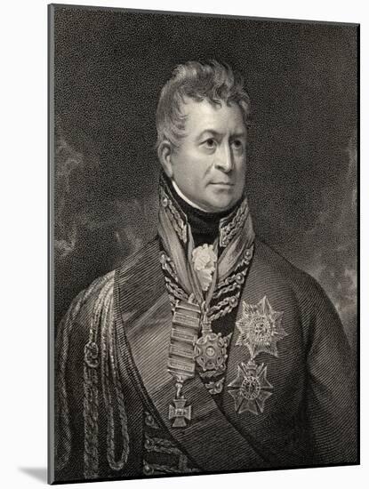Sir Thomas Picton, Engraved by Peltro William Tomkins (1760-1840), from 'National Portrait…-Sir William Beechey-Mounted Giclee Print