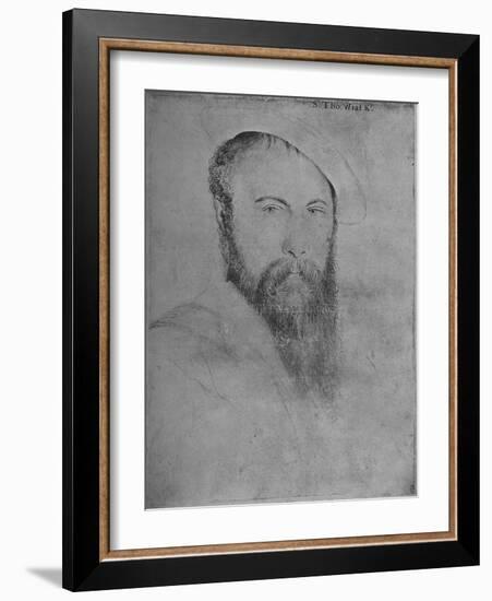 'Sir Thomas Wyatt (Copy)', c1535-1553 (1945)-Hans Holbein the Younger-Framed Giclee Print