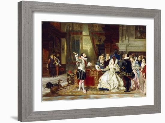 Sir Walter Raleigh and Queen Elizabeth, 1875-Charles Edouard Boutibonne-Framed Giclee Print