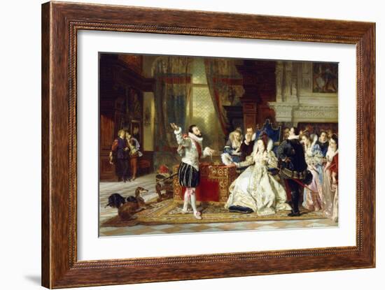 Sir Walter Raleigh and Queen Elizabeth, 1875-Charles Edouard Boutibonne-Framed Giclee Print