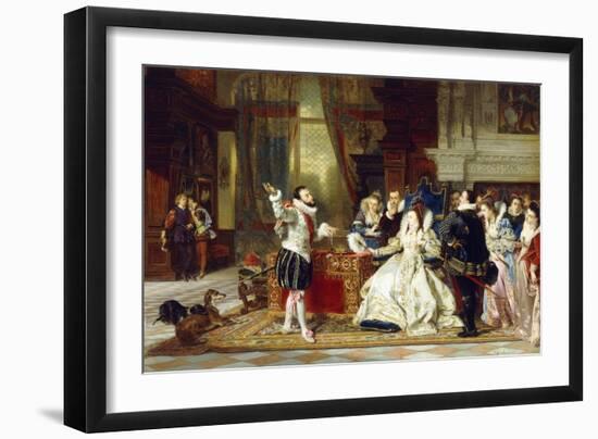 Sir Walter Raleigh and Queen Elizabeth, 1875-Charles Edouard Boutibonne-Framed Giclee Print