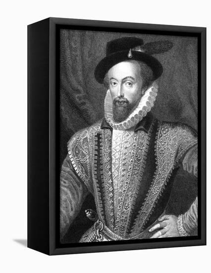 Sir Walter Raleigh, English Writer, Poet, Courtier, Adventurer and Explorer-J Fitler-Framed Premier Image Canvas