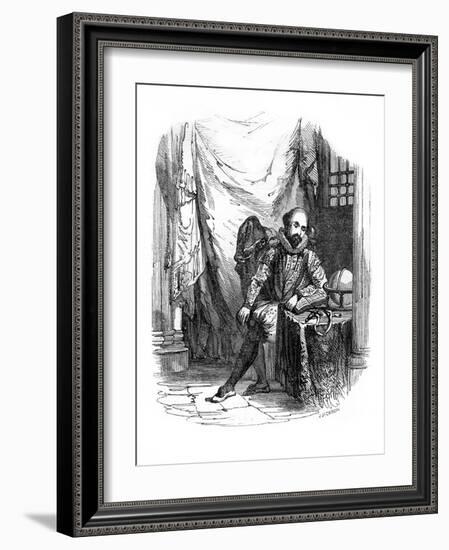 Sir Walter Raleigh in the Tower of London, 1603-1616-J Jackson-Framed Giclee Print