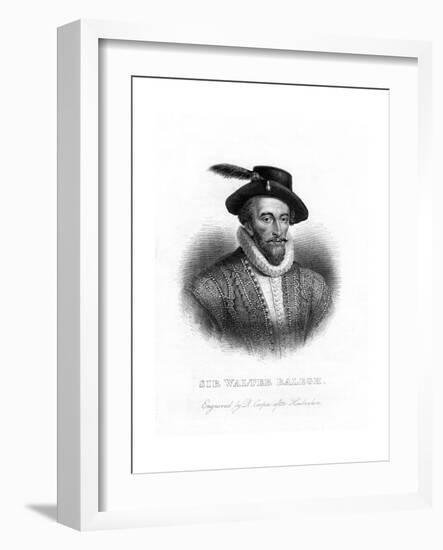 Sir Walter Raleigh, Writer, Poet, Courtier and Explorer-R Cooper-Framed Giclee Print
