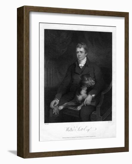 Sir Walter Scott, 1st Baronet, Prolific Scottish Historical Novelist and Poet, 1810-James Heath-Framed Giclee Print