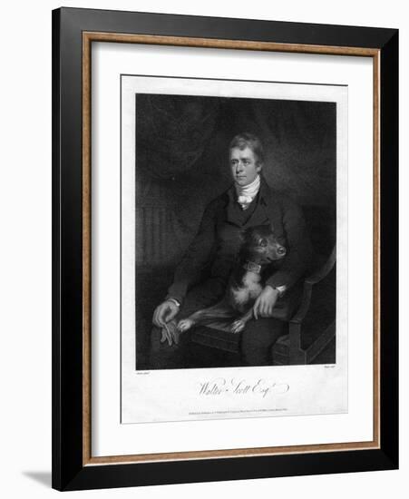 Sir Walter Scott, 1st Baronet, Prolific Scottish Historical Novelist and Poet, 1810-James Heath-Framed Giclee Print