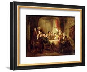 Sir Walter Scott and His Literary Friends at Abbotsford-Thomas Faed-Framed Giclee Print
