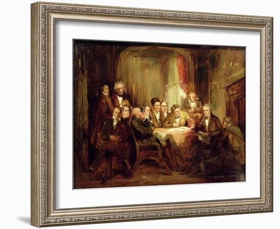 Sir Walter Scott and His Literary Friends at Abbotsford-Thomas Faed-Framed Giclee Print