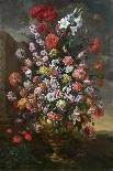 Roses, Tulips, Carnations and Other Flowers, in an Urn on a Ledge-Sir William Beechey-Giclee Print