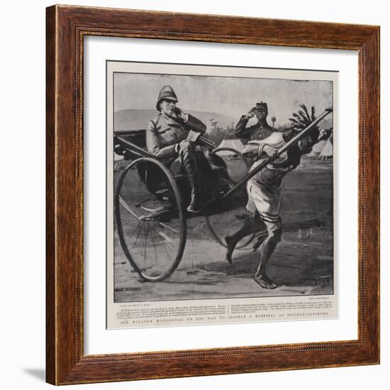 Sir William Maccormac on His Way to Inspect a Hospital at Pietermaritzburg-Sydney Prior Hall-Framed Giclee Print