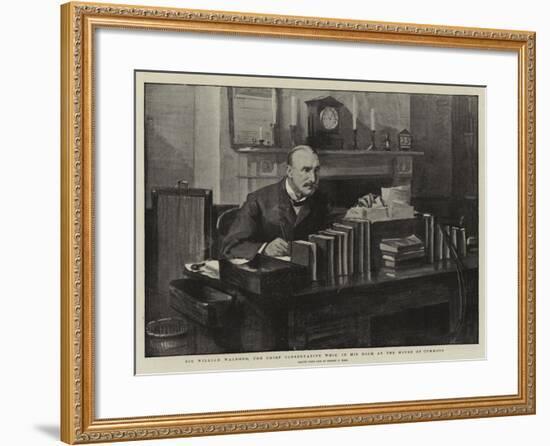 Sir William Walrond, the Chief Conservative Whip, in His Room at the House of Commons-Sydney Prior Hall-Framed Giclee Print