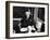 Sir Winston Churchill, Sitting Behind Desk at Chartwell-null-Framed Photographic Print