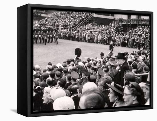 Sir Winston Churchill, Trooping the Color-Toni Frissell-Framed Stretched Canvas