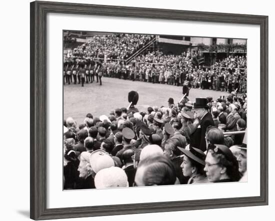 Sir Winston Churchill, Trooping the Color-Toni Frissell-Framed Photo