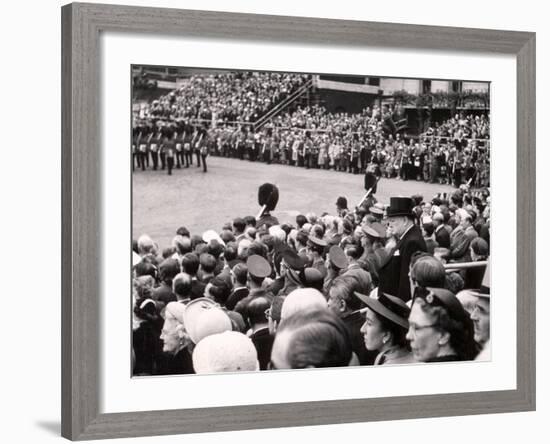 Sir Winston Churchill, Trooping the Color-Toni Frissell-Framed Photo