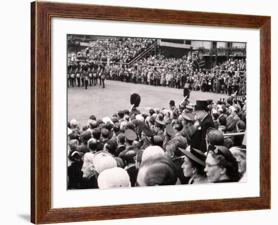 Sir Winston Churchill, Trooping the Color-Toni Frissell-Framed Photo