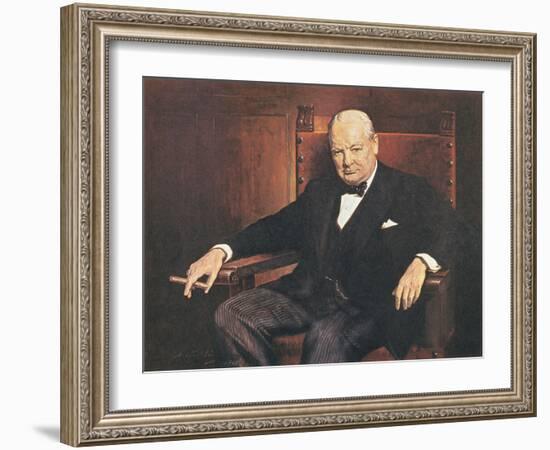 Sir Winston Churchill-Arthur Pan-Framed Giclee Print