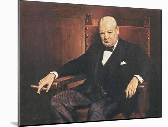 Sir Winston Churchill-Arthur Pan-Mounted Giclee Print