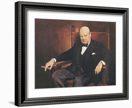 Sir Winston Churchill-Arthur Pan-Framed Giclee Print