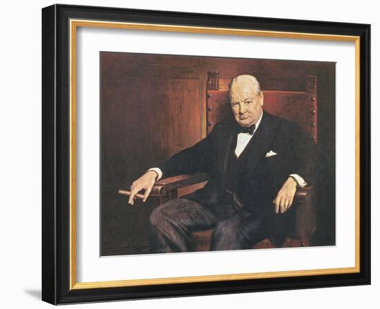 Sir Winston Churchill-Arthur Pan-Framed Giclee Print