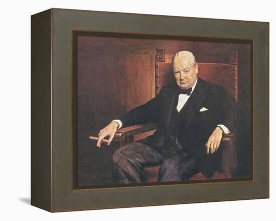 Sir Winston Churchill-Arthur Pan-Framed Stretched Canvas