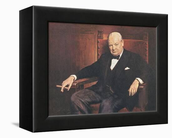 Sir Winston Churchill-Arthur Pan-Framed Stretched Canvas