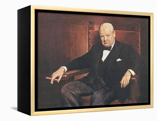 Sir Winston Churchill-Arthur Pan-Framed Stretched Canvas