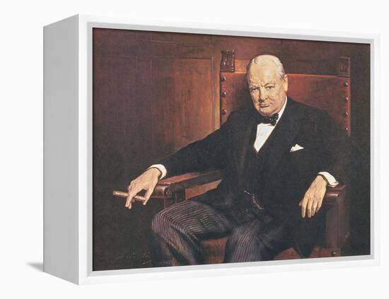 Sir Winston Churchill-Arthur Pan-Framed Stretched Canvas