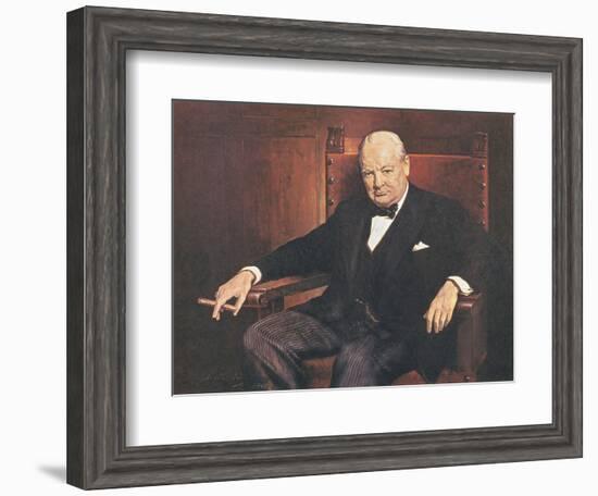 Sir Winston Churchill-Arthur Pan-Framed Art Print