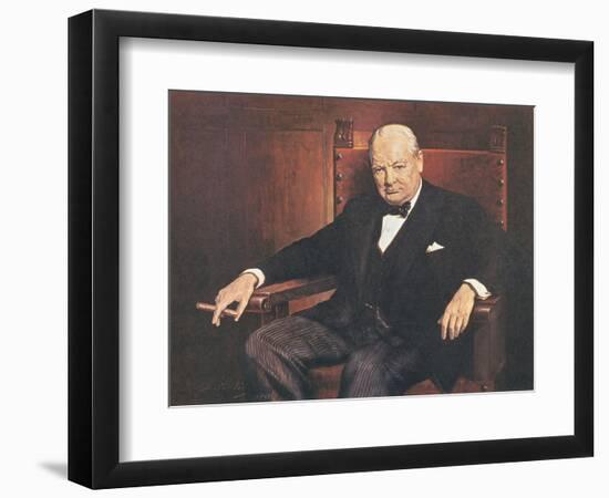 Sir Winston Churchill-Arthur Pan-Framed Art Print