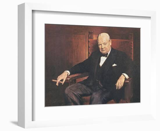 Sir Winston Churchill-Arthur Pan-Framed Art Print