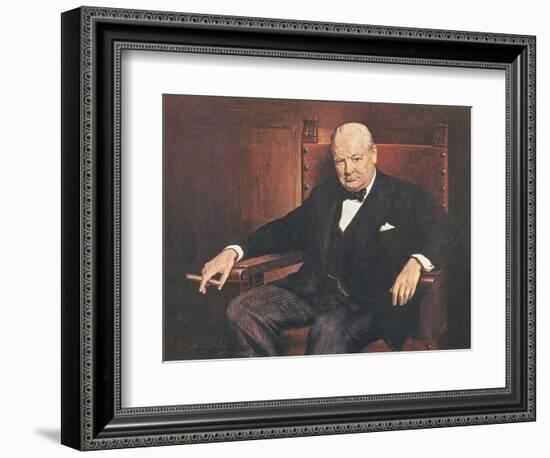 Sir Winston Churchill-Arthur Pan-Framed Art Print