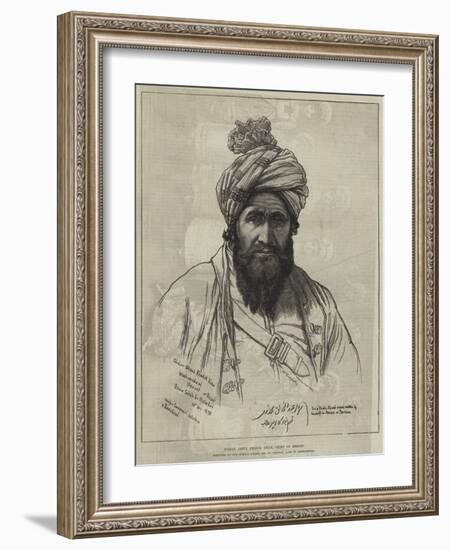 Sirdar Abdul Khalik Khan, Chief of Bezoot-William 'Crimea' Simpson-Framed Giclee Print