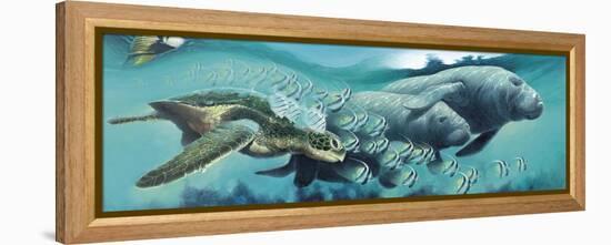 Sirens ‘A Sea-Durwood Coffey-Framed Premier Image Canvas