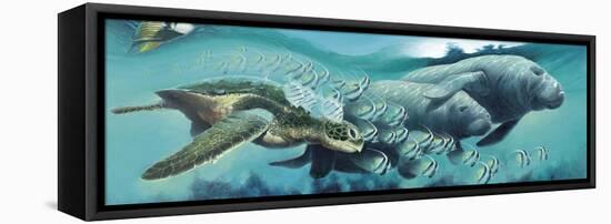 Sirens ‘A Sea-Durwood Coffey-Framed Premier Image Canvas