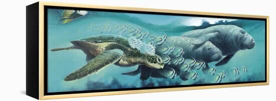 Sirens ‘A Sea-Durwood Coffey-Framed Premier Image Canvas