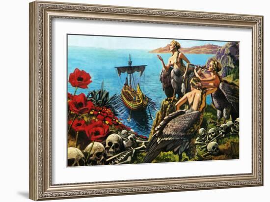 Sirens Attempting to Seduce Odysseus-Payne-Framed Giclee Print