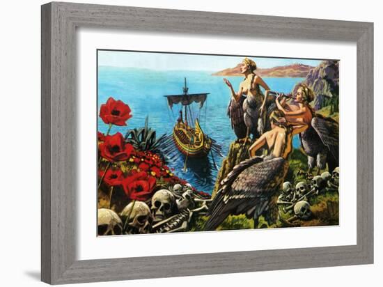 Sirens Attempting to Seduce Odysseus-Payne-Framed Giclee Print