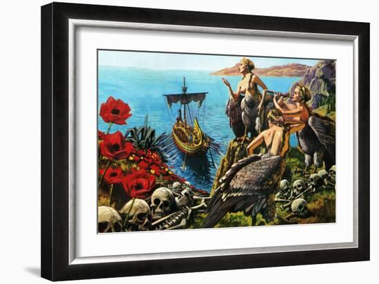 Sirens Attempting to Seduce Odysseus-Payne-Framed Giclee Print