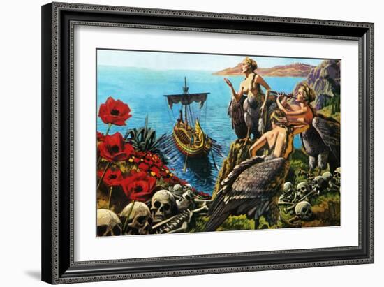 Sirens Attempting to Seduce Odysseus-Payne-Framed Giclee Print