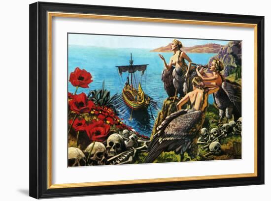 Sirens Attempting to Seduce Odysseus-Payne-Framed Giclee Print