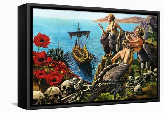 Sirens Attempting to Seduce Odysseus-Payne-Framed Premier Image Canvas