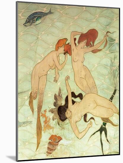 Sirens of the Mediterranean. Restaurant" La Fonda España" Barcelona. Spain-Ramon Casas-Mounted Giclee Print