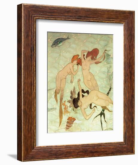 Sirens of the Mediterranean. Restaurant" La Fonda España" Barcelona. Spain-Ramon Casas-Framed Giclee Print