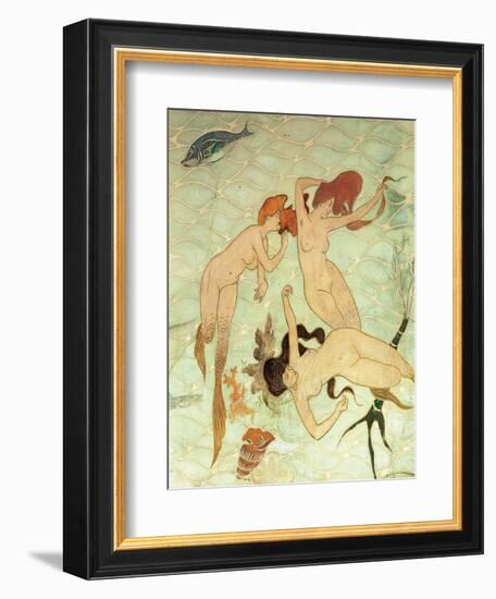 Sirens of the Mediterranean. Restaurant" La Fonda España" Barcelona. Spain-Ramon Casas-Framed Giclee Print