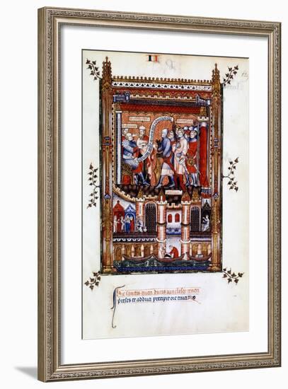 Sisinnius Orders the Arrest of St Denis, 1317-null-Framed Giclee Print