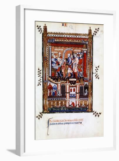 Sisinnius Orders the Arrest of St Denis, 1317-null-Framed Giclee Print