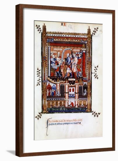 Sisinnius Orders the Arrest of St Denis, 1317-null-Framed Giclee Print