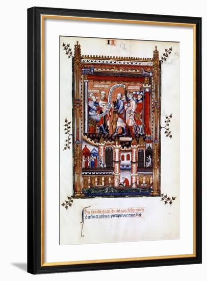 Sisinnius Orders the Arrest of St Denis, 1317-null-Framed Giclee Print