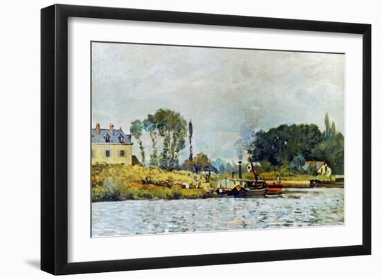 Sisley: Boats, 1873-Alfred Sisley-Framed Giclee Print